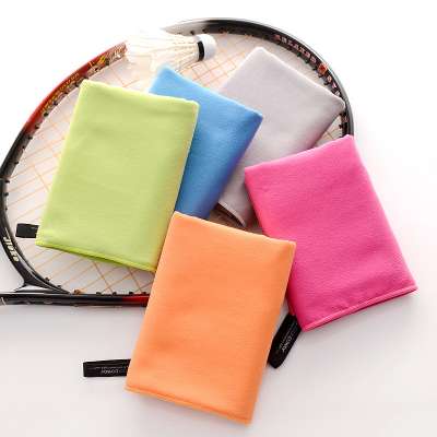 Wholesale qiuck-dry microfiber Plain Suede double sided velvet sports towels gym towel