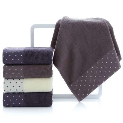 35x75cm  Absorbent Dot Pattern Solid Color Soft Comfortable Men Women Bathroom Travel Hand Face Towel