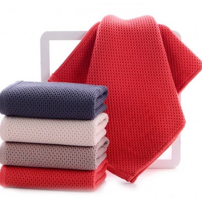 Factory Yarn Dyed Cotton Waffle Weave Kitchen Tea Towels With Custom Logo